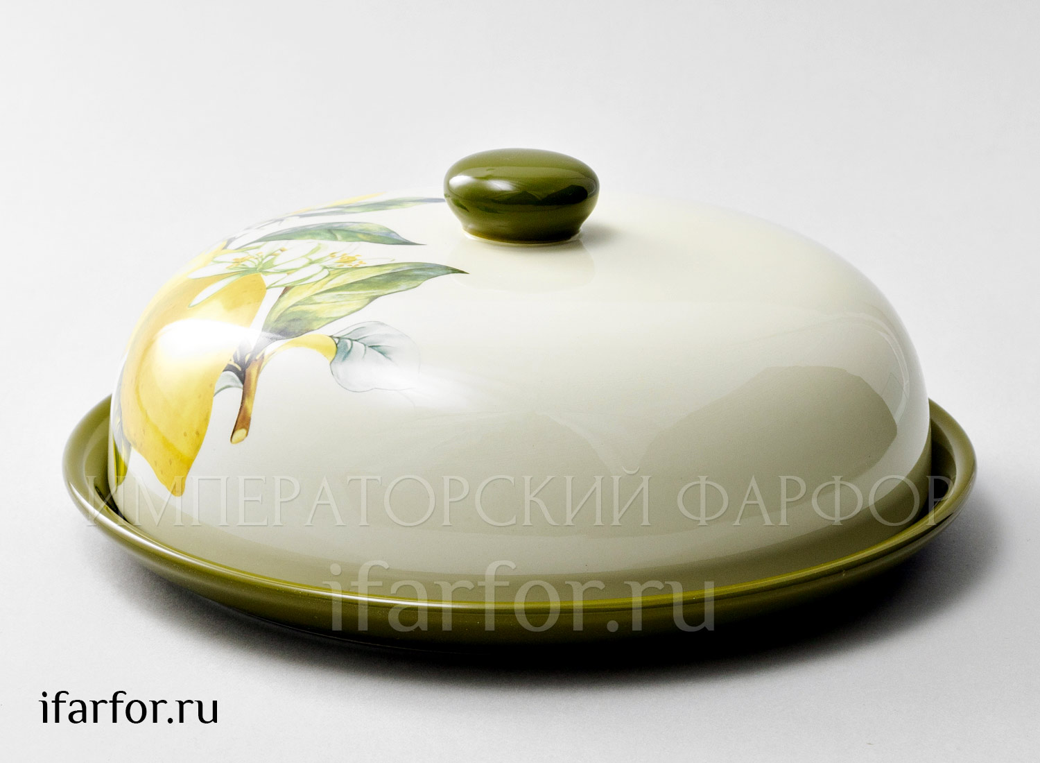 Блинница «Лимоны» Форма: Royal Classics. Керамика. 230 x 230 x 100 мм.