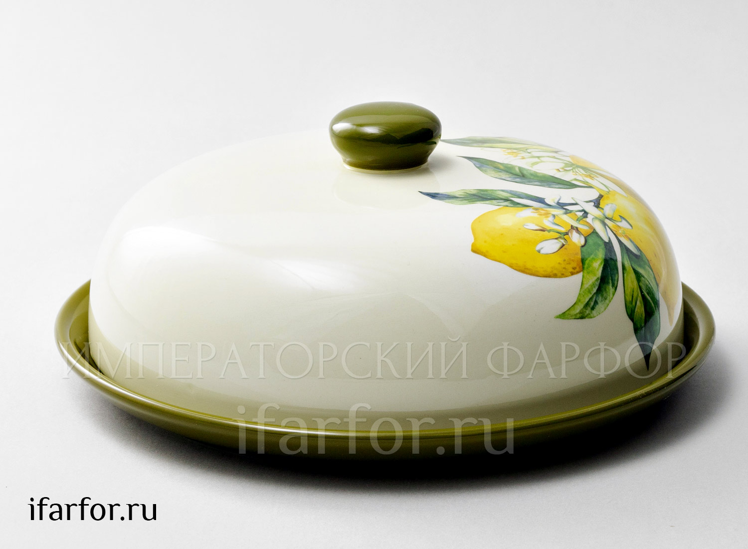 Блинница «Лимоны» Форма: Royal Classics. Керамика. 230 x 230 x 100 мм.