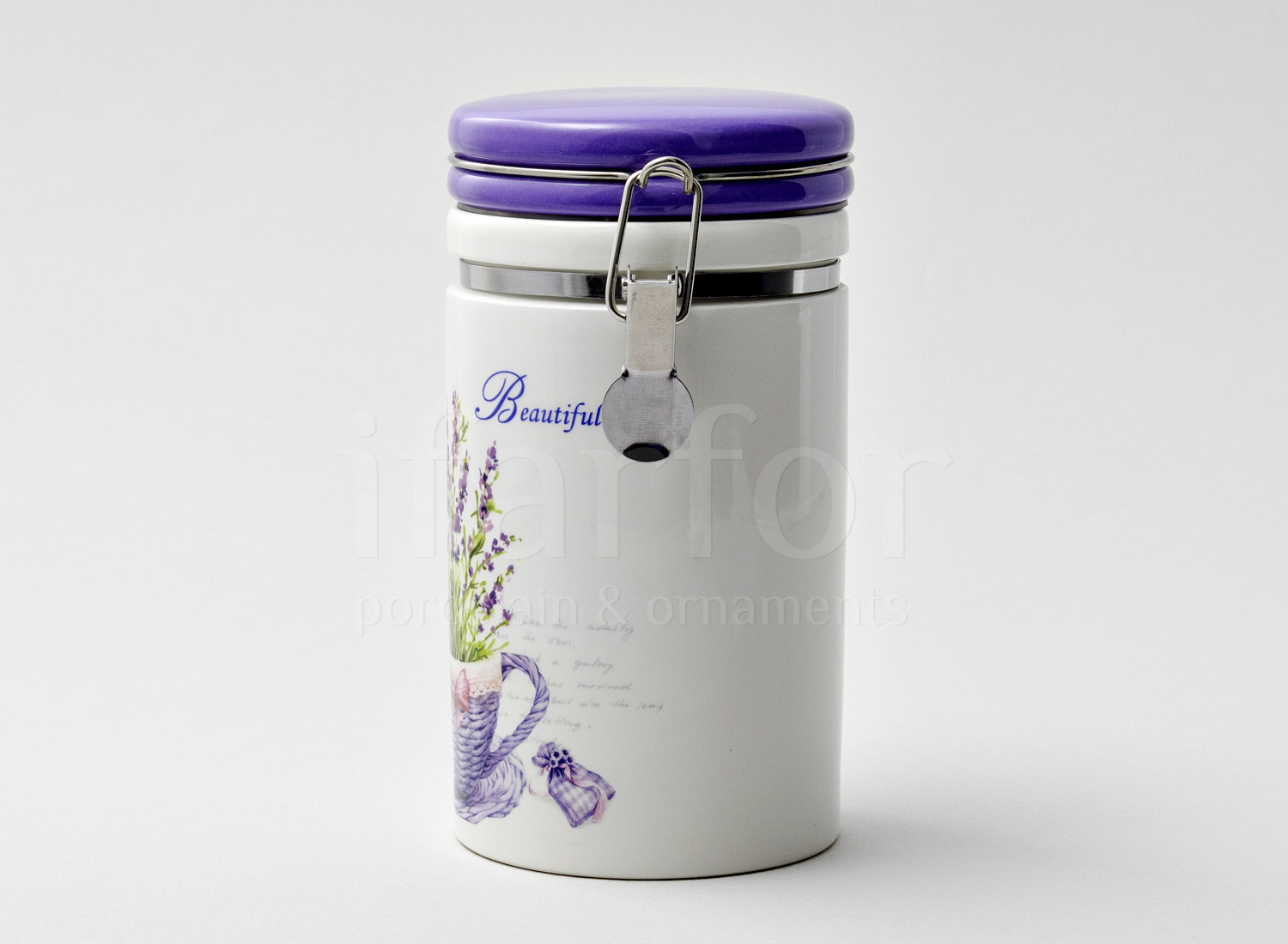 Банка для сыпучих продуктов «Прованс» Форма: Royal Classics. Керамика. 95 x 180 мм.