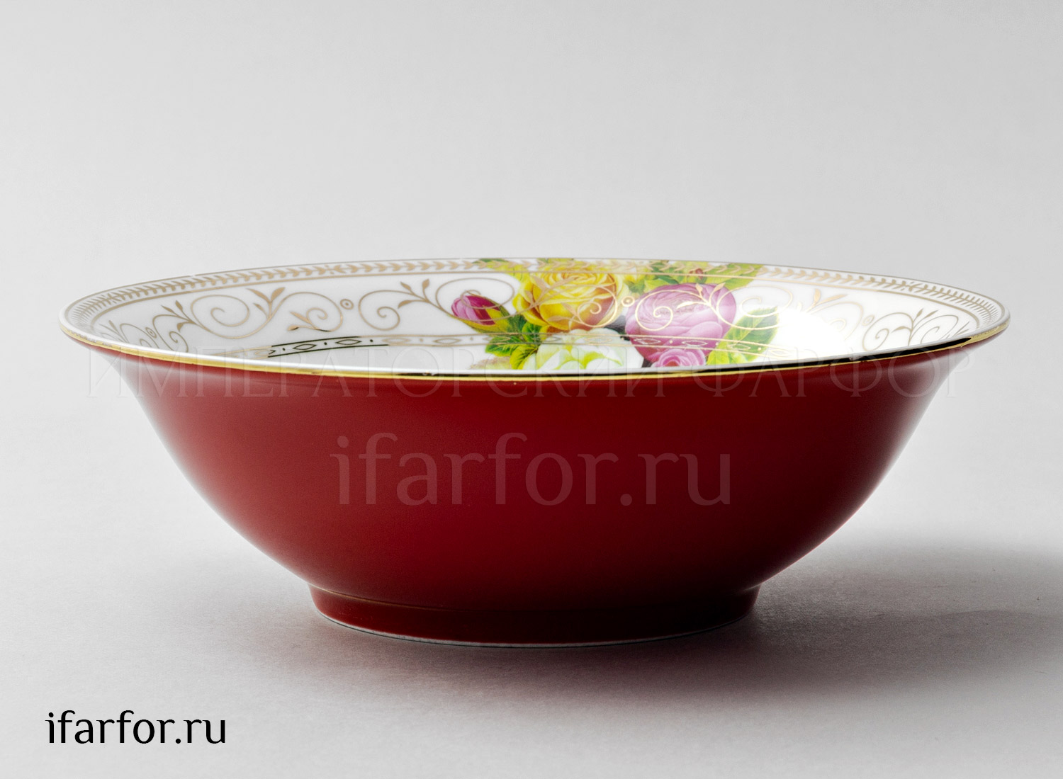 Салатник «Радуга Красный» Форма: Royal Classics. Фарфор. 180 мм.