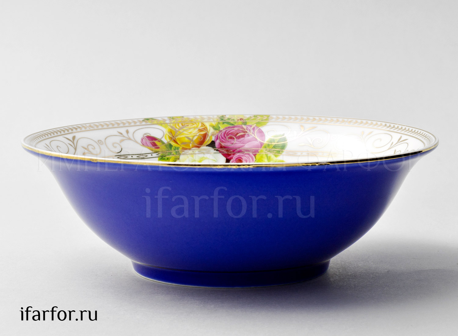 Салатник «Радуга Синий» Форма: Royal Classics. Фарфор. 180 мм.