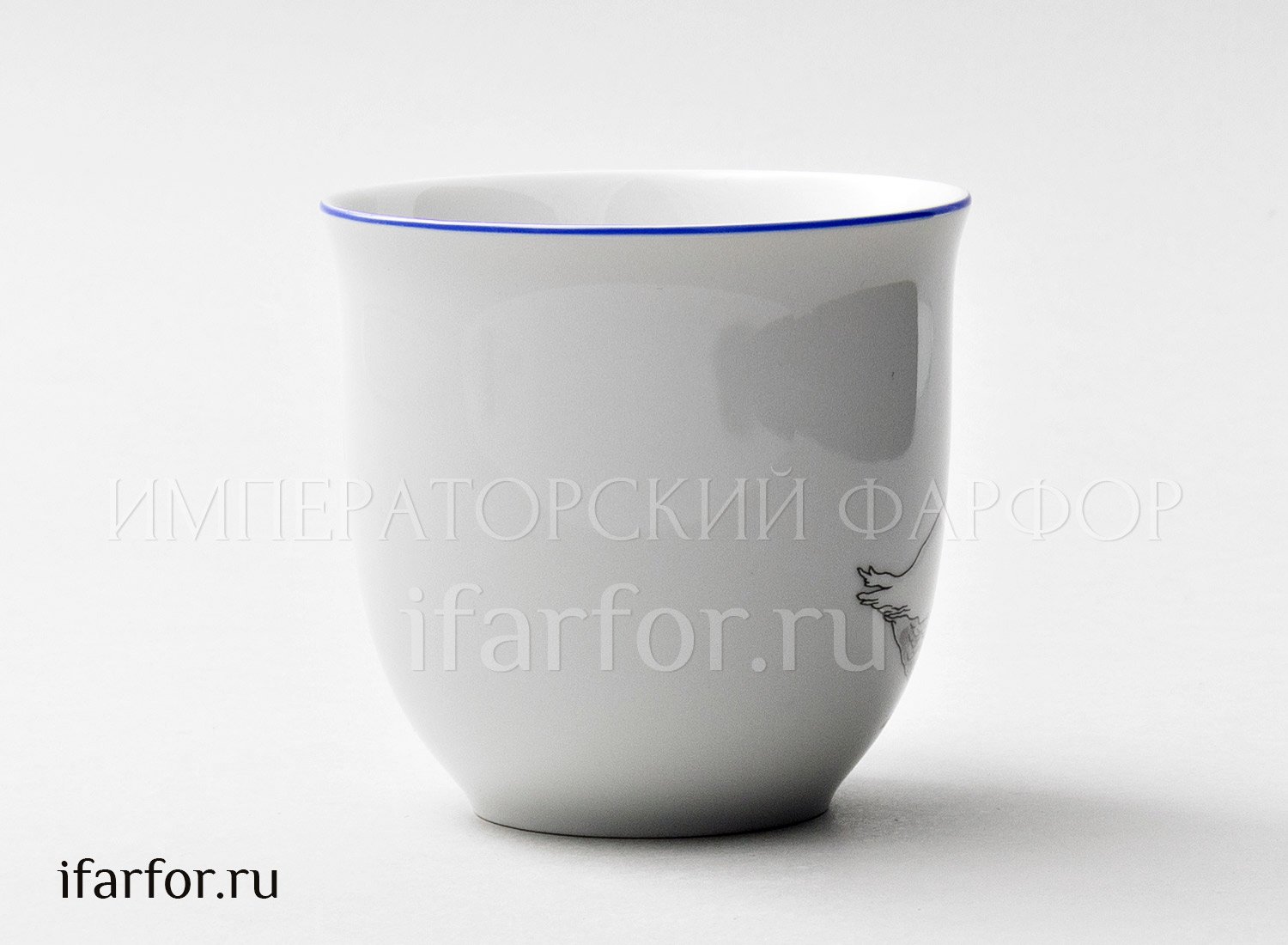 Кружка «Гуси. Один гусь» Форма: Колокольчик. Zvonek. Фарфор. 500 мл.