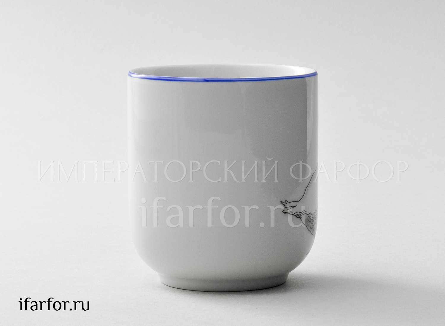 Кружка «Гуси. Один гусь» Форма: Ровная. Obycejne. Фарфор. 350 мл.