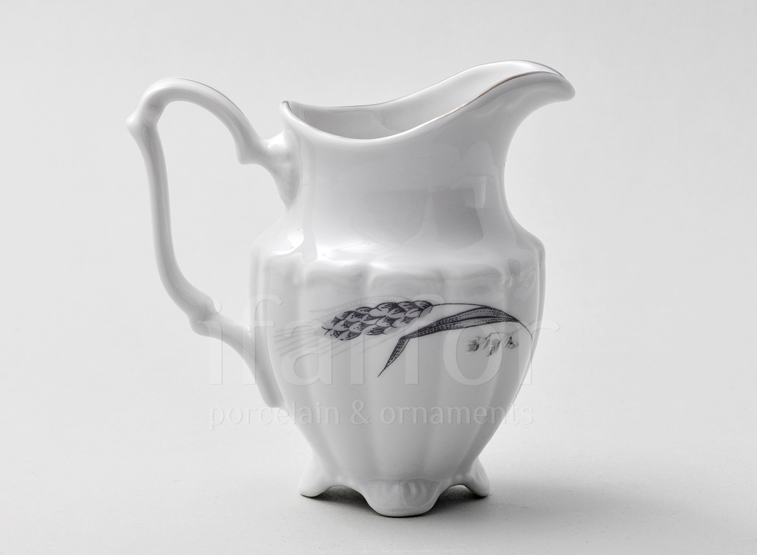 Сливочник «Серебряные колосья» Форма: Repast. Фарфор. 300 мл.
