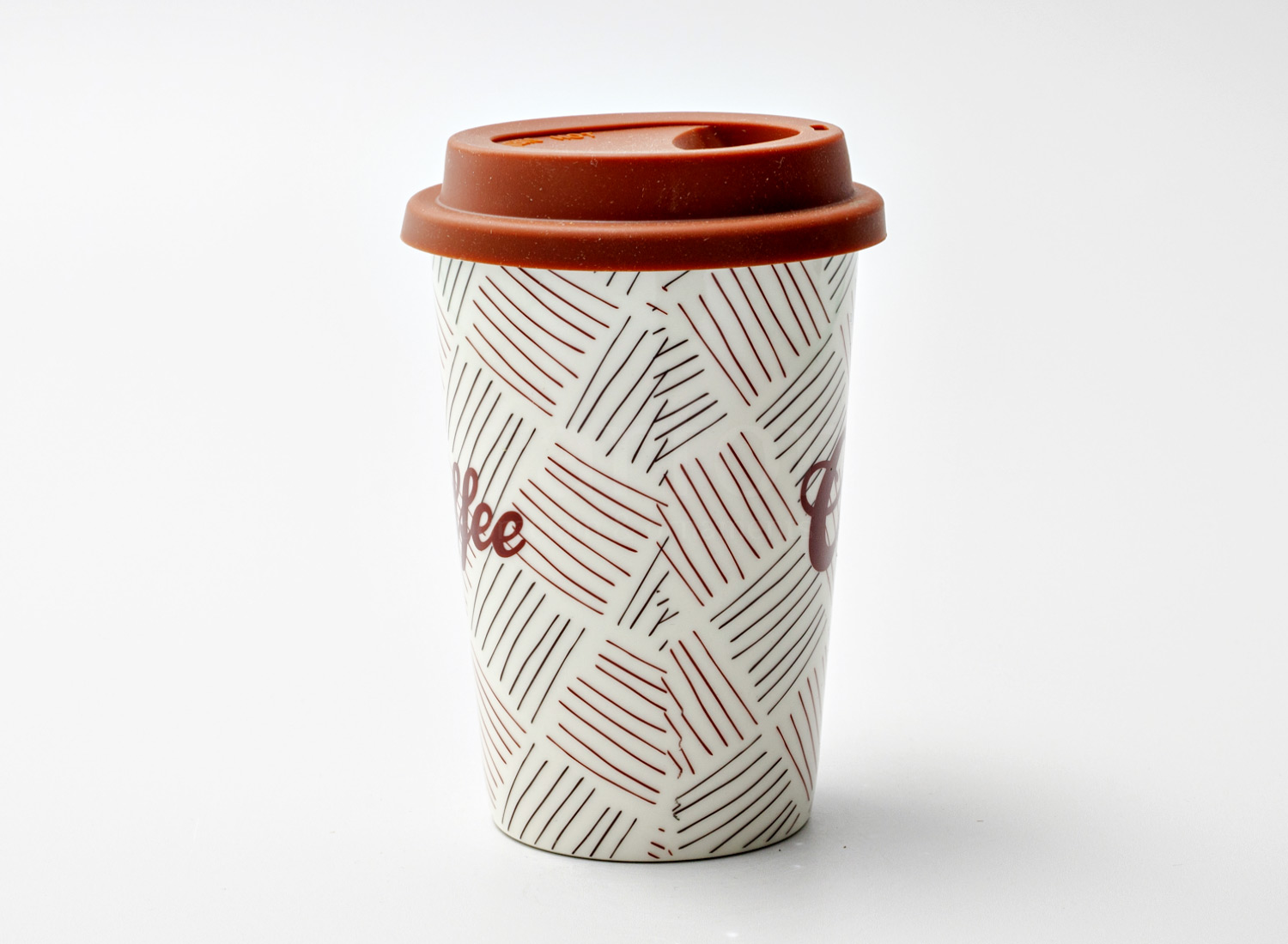 Термокружка «Coffee» 1/2 Форма: Royal Classics. Фарфор, силиконовая крышка