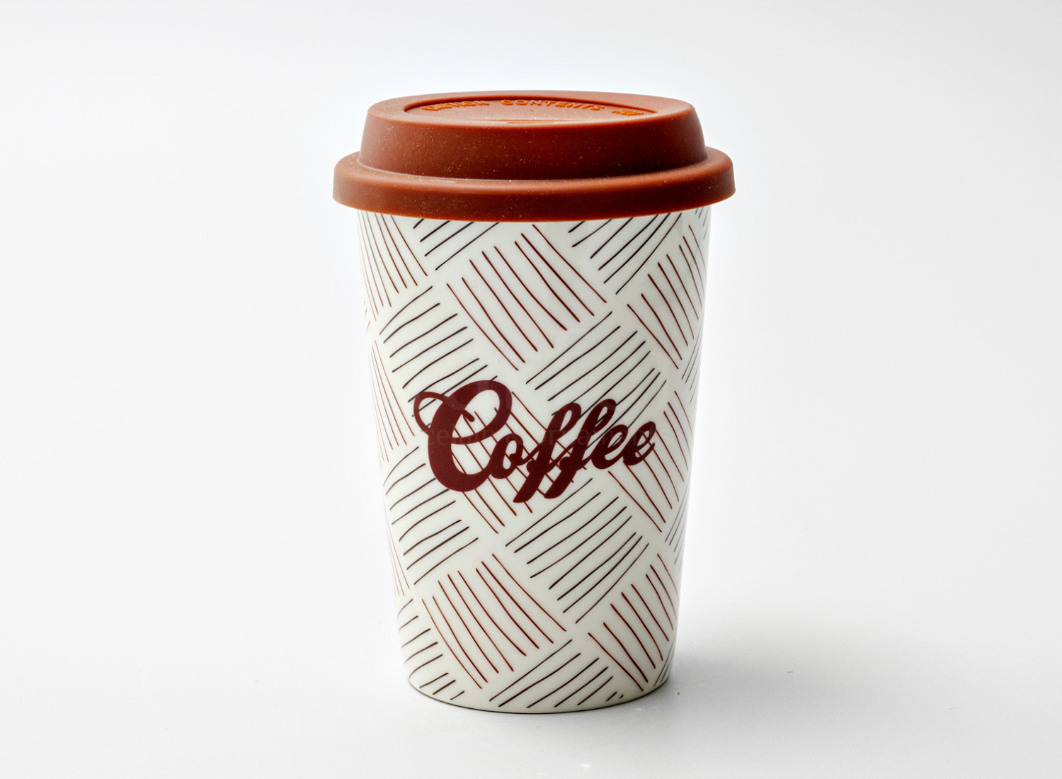 Термокружка «Coffee» 1/2 Форма: Royal Classics. Фарфор, силиконовая крышка