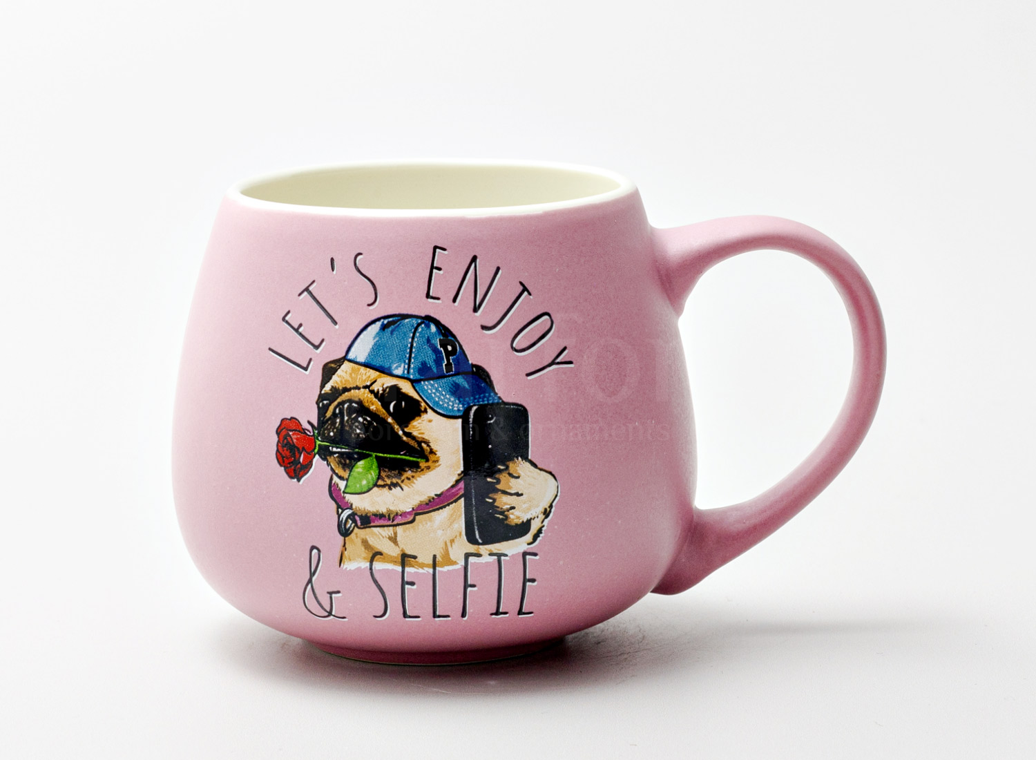 Кружка «Lets enjoiy and selfie» Форма: Royal Classics. Керамика. 400 мл.
