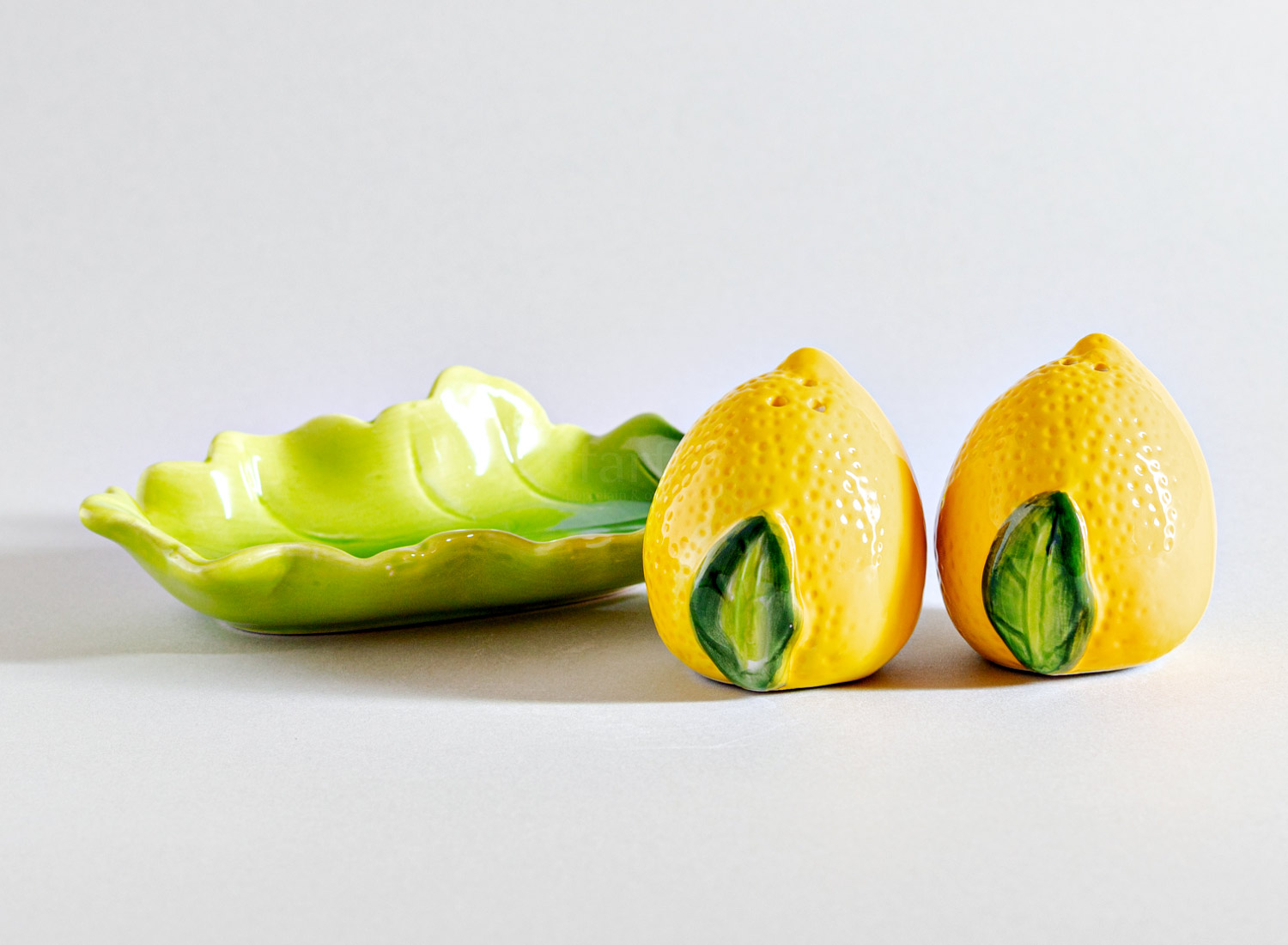 Набор для специй 2 предметный «Лимоны» Форма: Repast. Керамика. 180 x 65 x 150 мм.