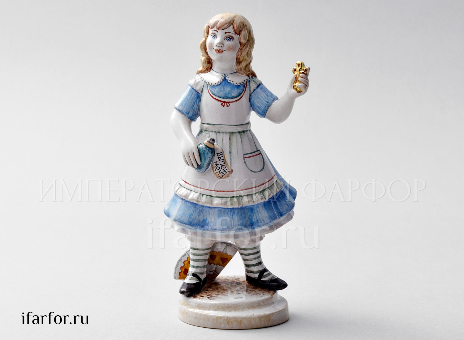 Скульптура «Алиса» Форма: Алиса. Майолика. 60 x 170 мм.