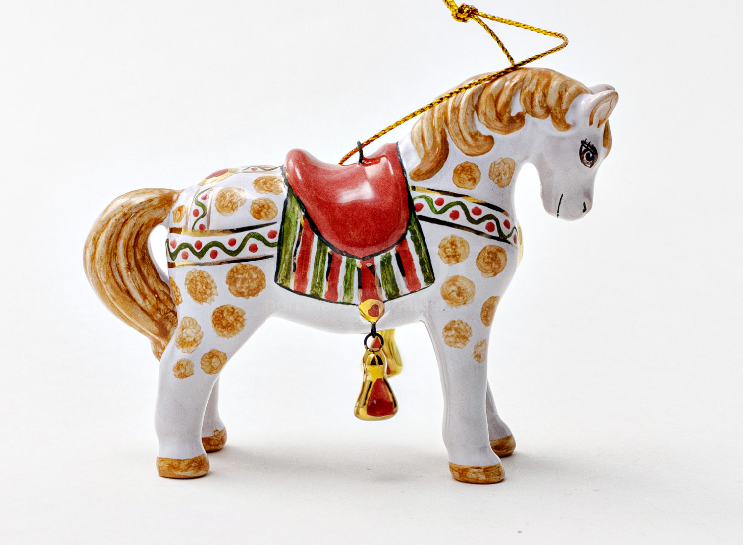 Елочная игрушка «Лошадка» Форма: Лошадка. Майолика. 85 x 65 мм.