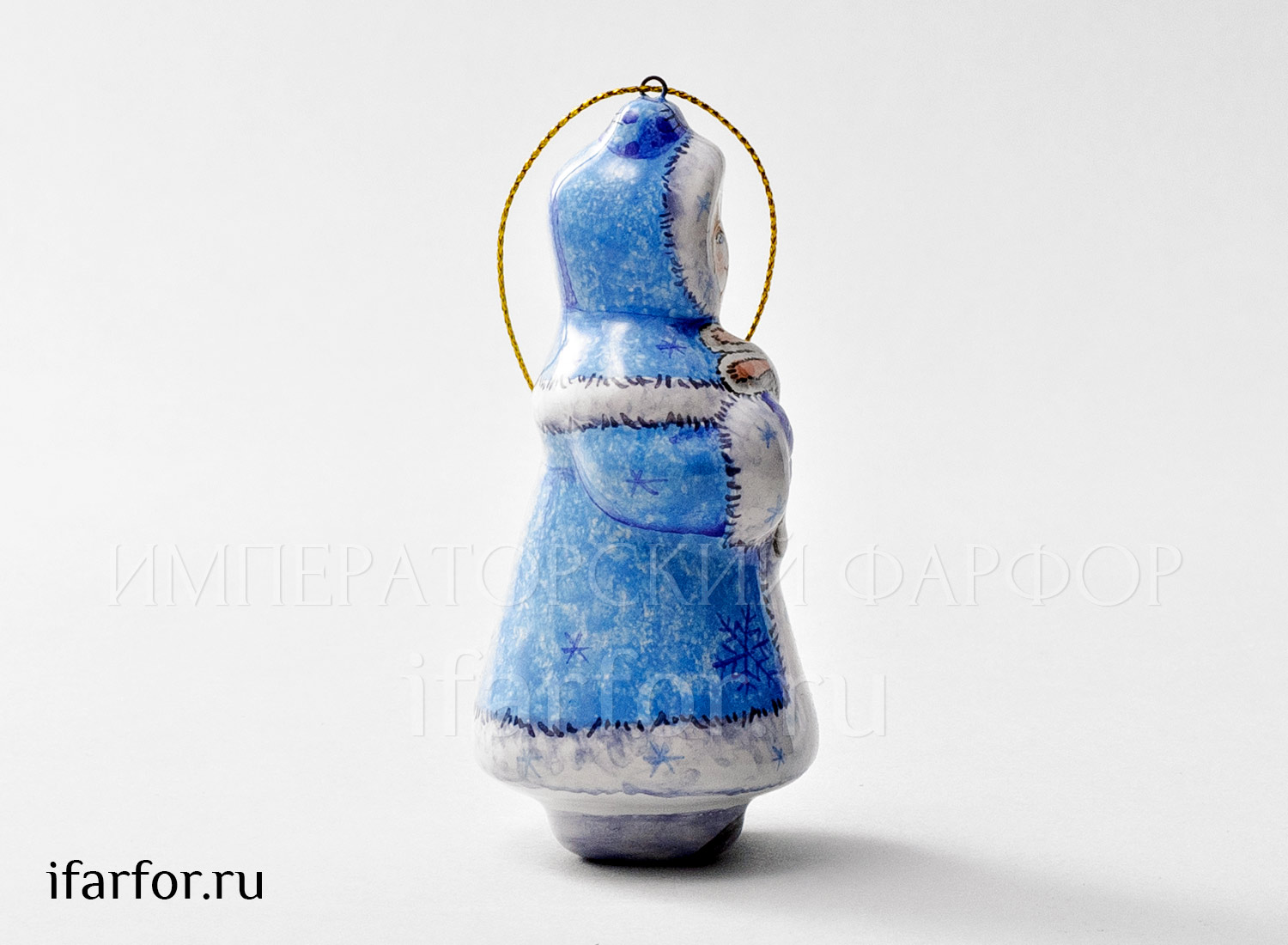 Елочная игрушка «Снегурочка» Форма: Снегурочка. Майолика. 45 x 53 x 102 мм.