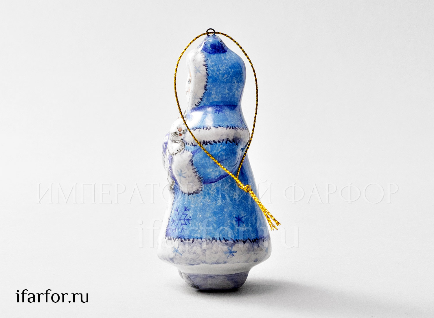 Елочная игрушка «Снегурочка» Форма: Снегурочка. Майолика. 45 x 53 x 102 мм.