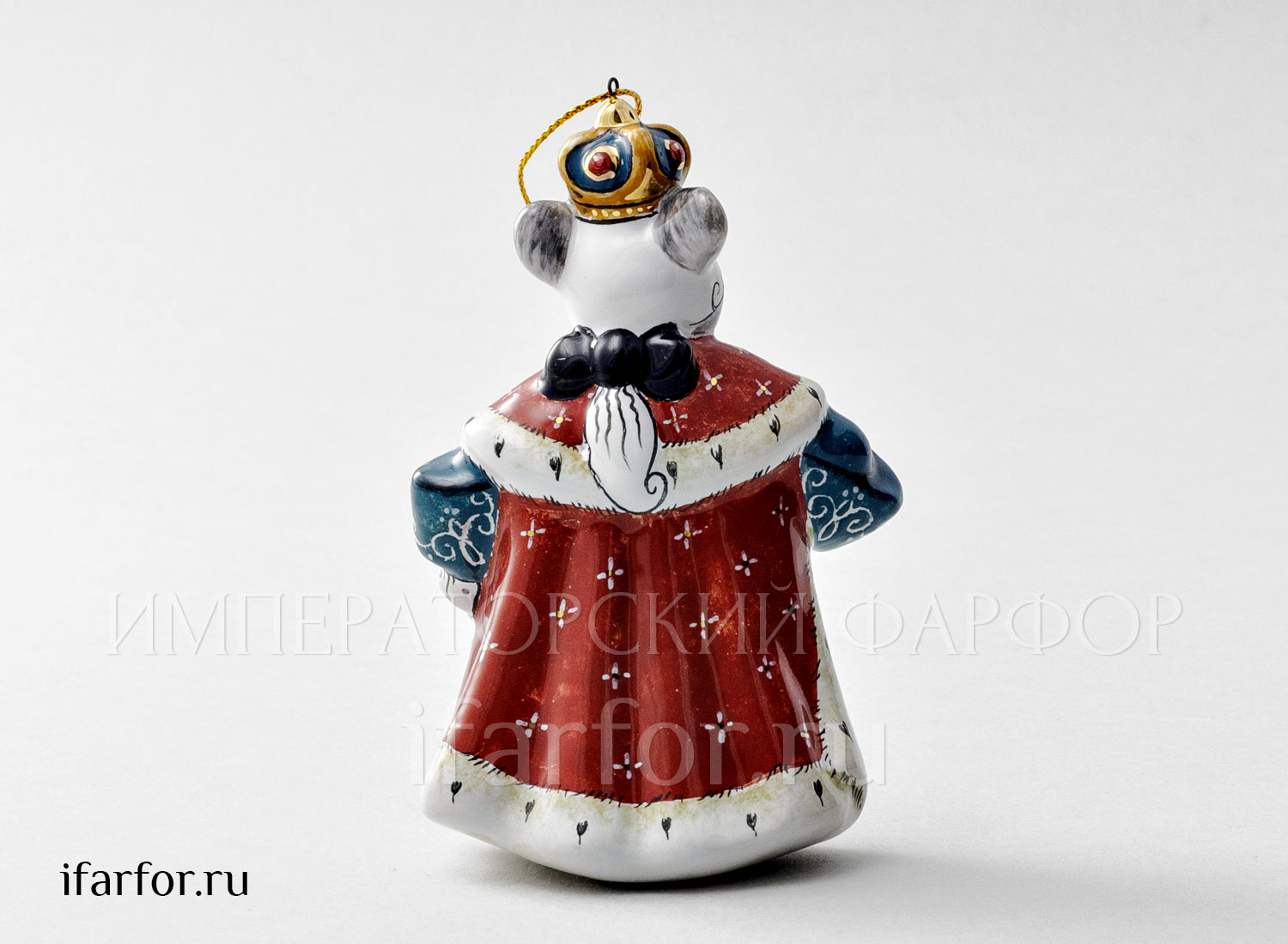 Елочная игрушка «Мышиный король» Форма: Мышиный король. Майолика. 70 x 110 мм.