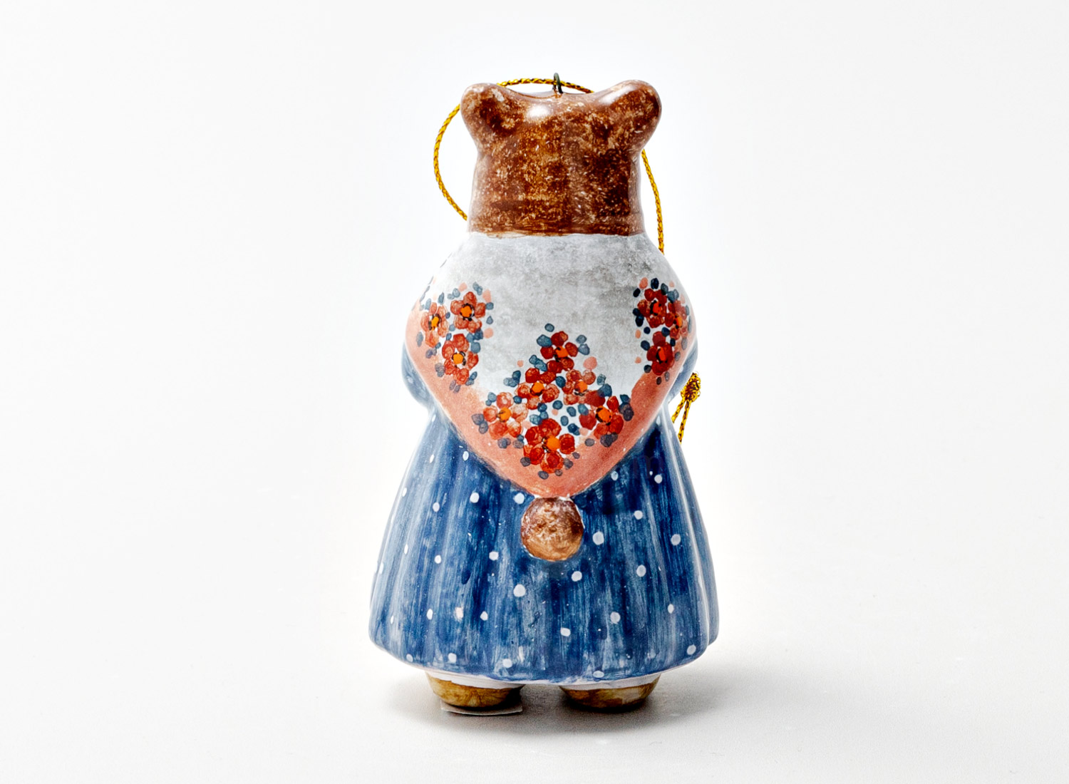 Елочная игрушка «Настасья Петровна» Форма: Настасья Петровна. Майолика. 53 x 48 x 95 мм.