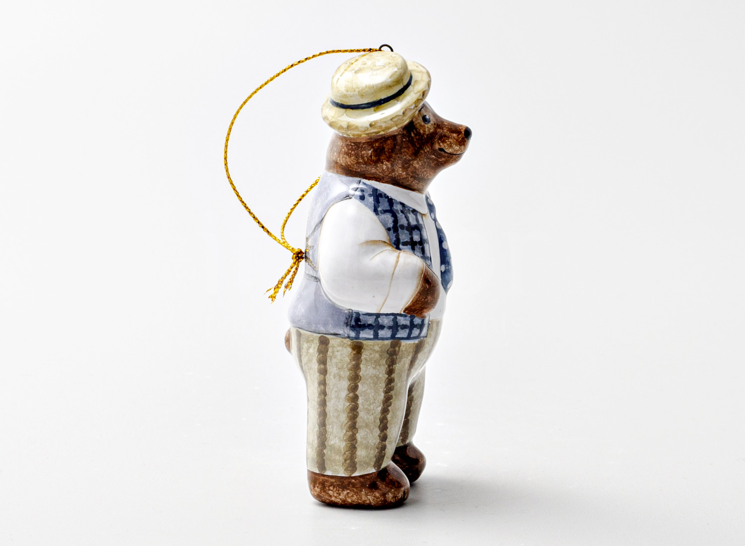 Елочная игрушка «Михайло Иванович» Форма: Михайло Иванович. Майолика. 55 x 115 мм.