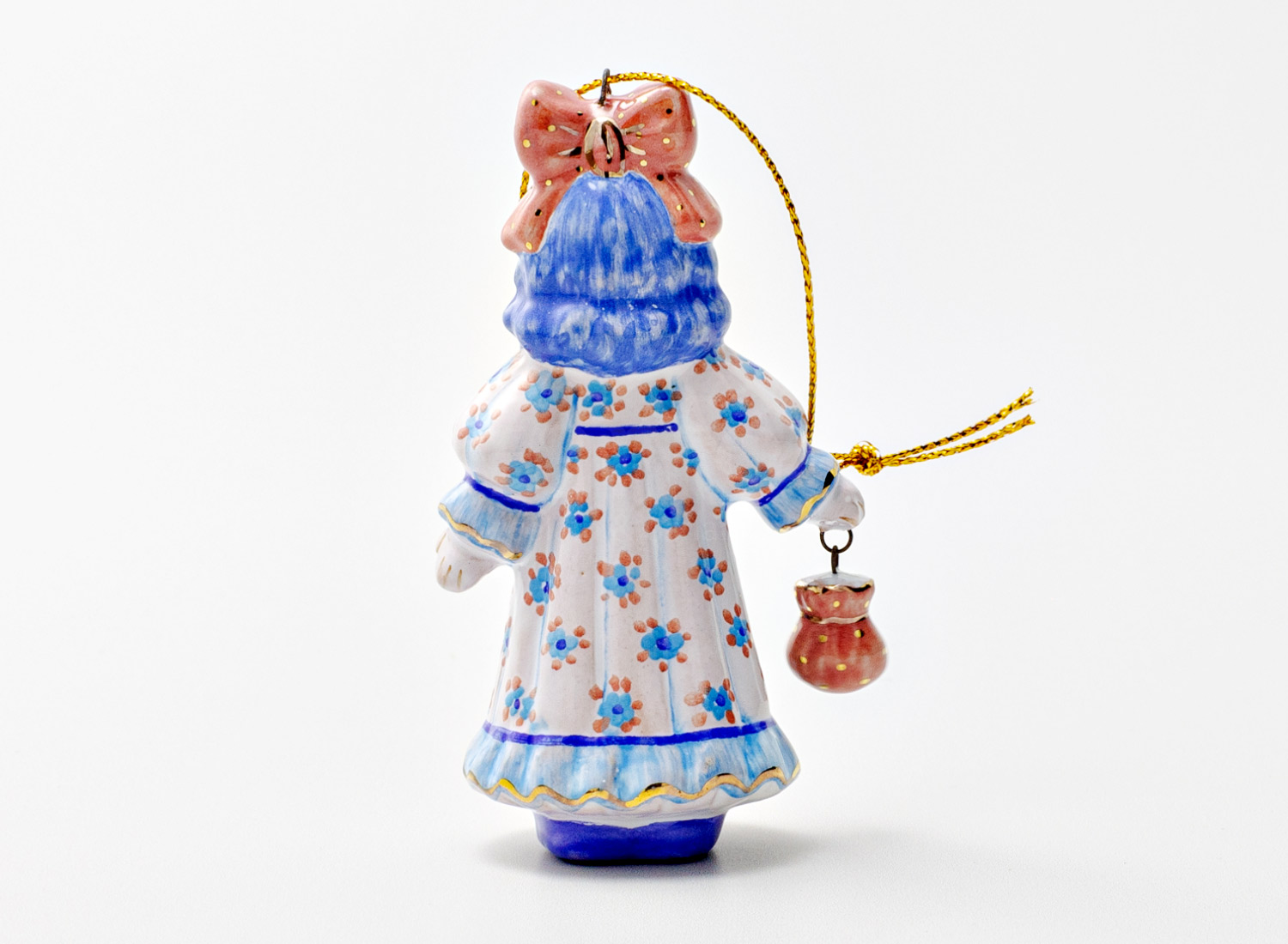 Елочная игрушка «Золотой ключик. Мальвина» Майолика. 50 x 90 мм.
