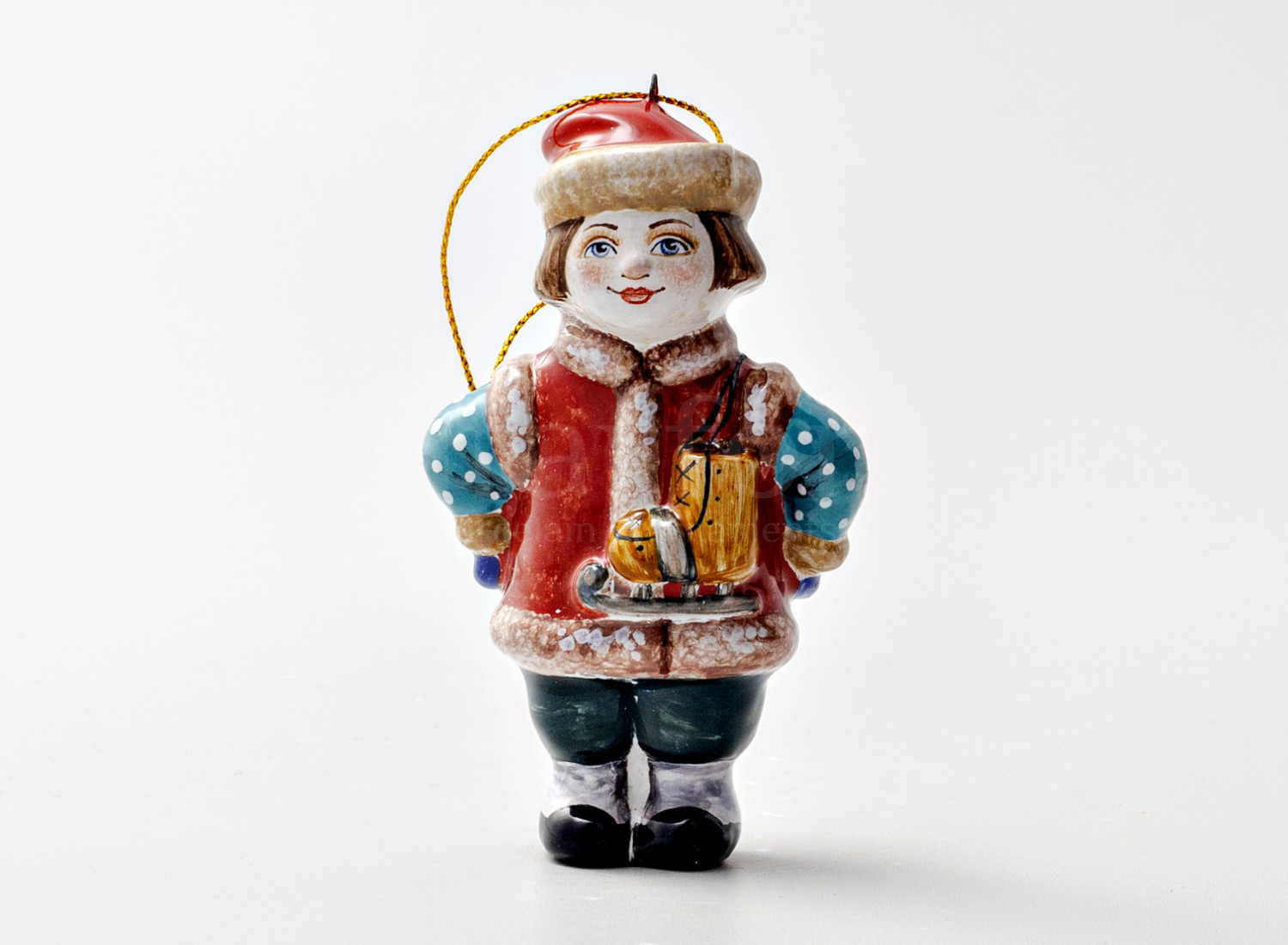 Елочная игрушка «Январь 1» Форма: Январь 1. Майолика. 55 x 95 мм.