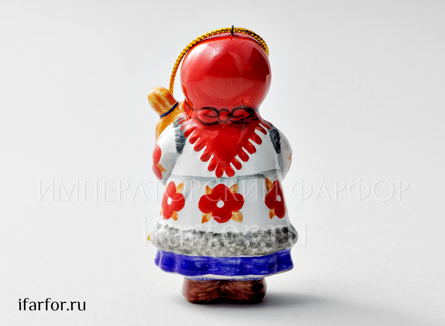 Елочная игрушка «Февраль» Форма: Февраль. Майолика. 50 x 85 мм.
