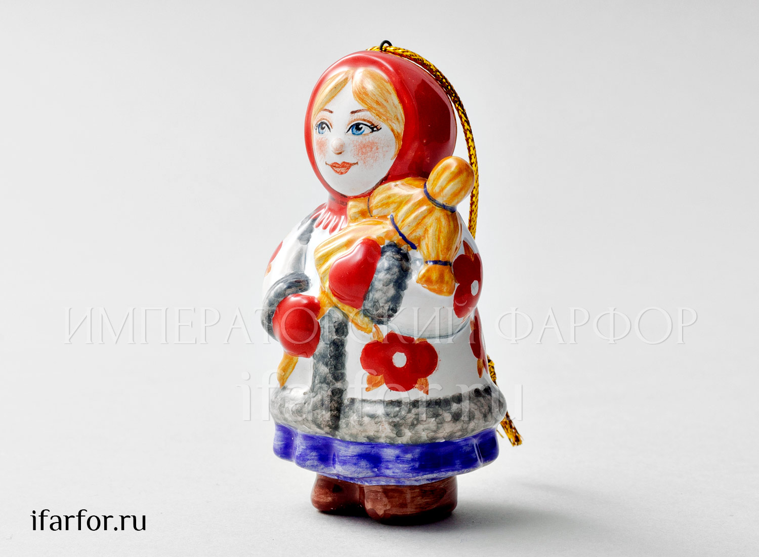 Елочная игрушка «Февраль» Форма: Февраль. Майолика. 50 x 85 мм.