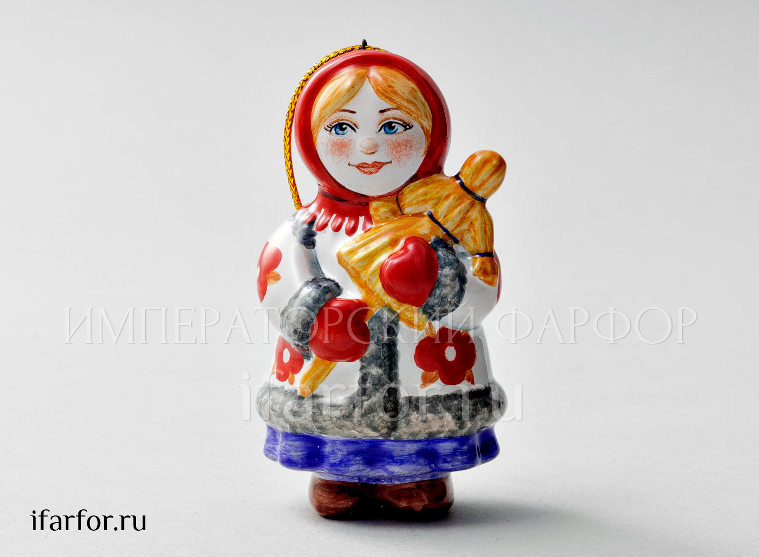 Елочная игрушка «Февраль» Форма: Февраль. Майолика. 50 x 85 мм.