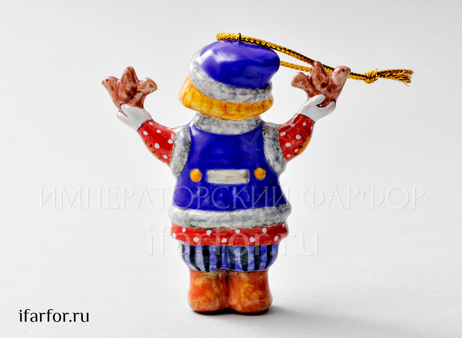 Елочная игрушка «Март» Форма: Март. Майолика. 79 x 88 мм.