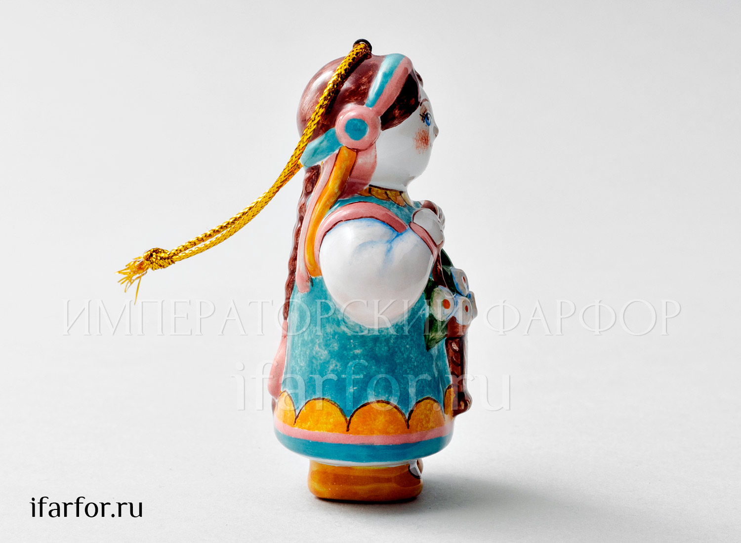 Елочная игрушка «Май» Форма: Май. Майолика. 50 x 85 мм.
