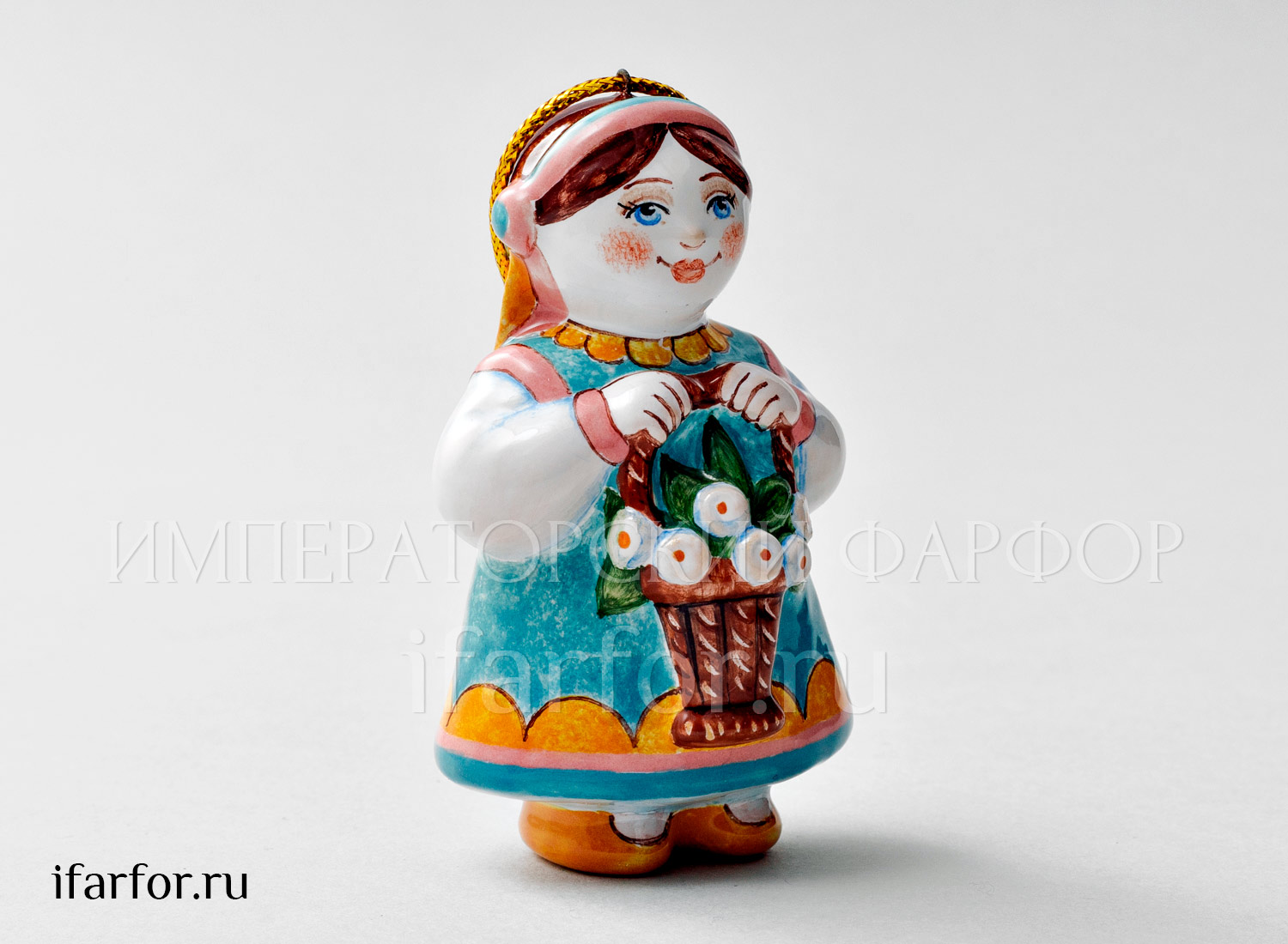 Елочная игрушка «Май» Форма: Май. Майолика. 50 x 85 мм.