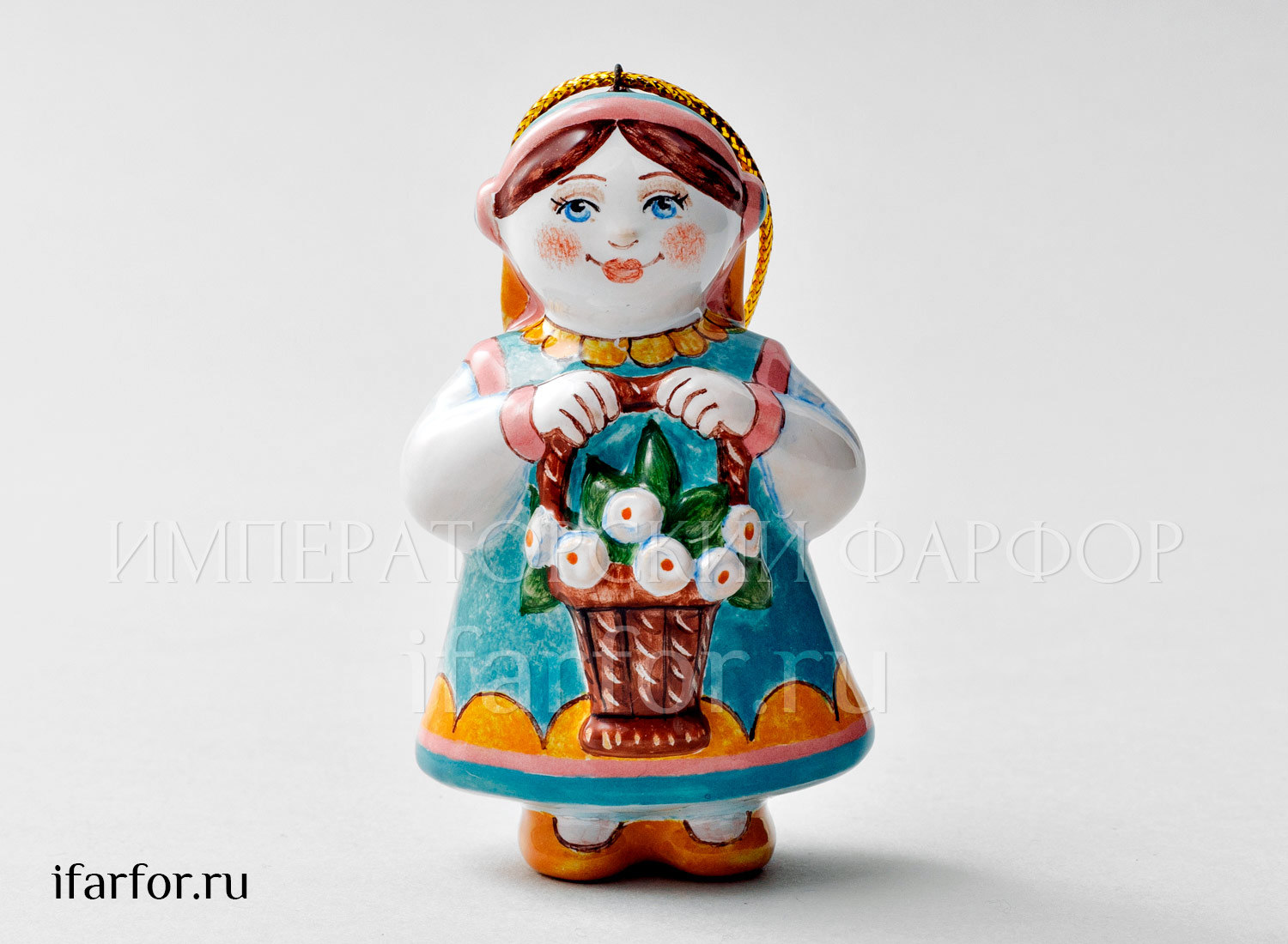 Елочная игрушка «Май» Форма: Май. Майолика. 50 x 85 мм.