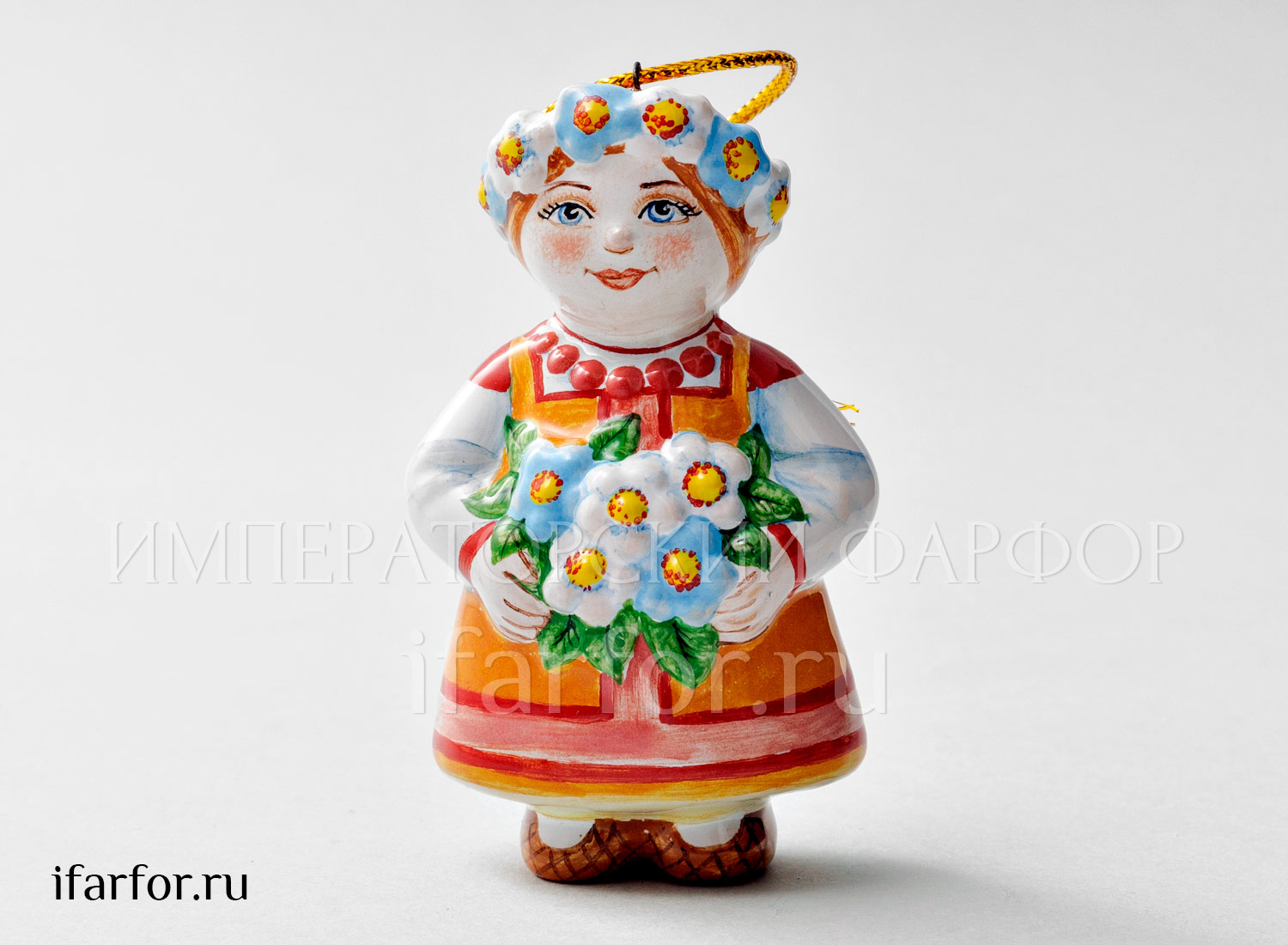 Елочная игрушка «Июнь» Форма: Июнь. Майолика. 50 x 85 мм.