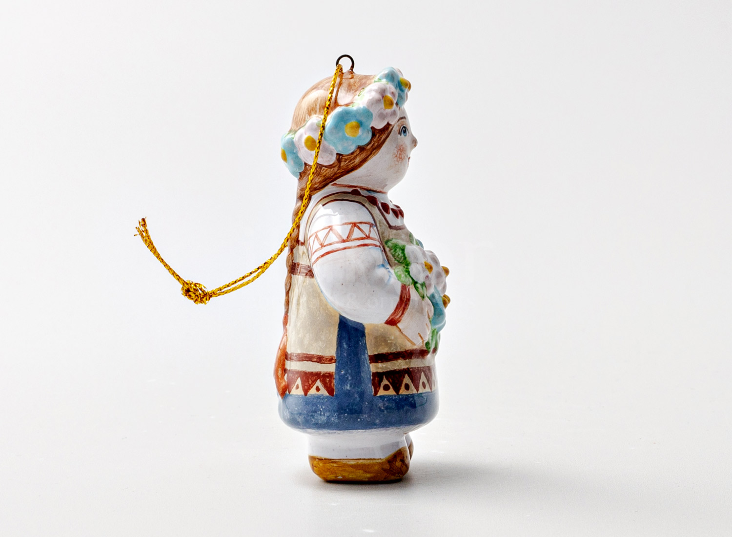 Елочная игрушка «Июнь 1» Форма: Июнь 1. Майолика. 55 x 97 мм.
