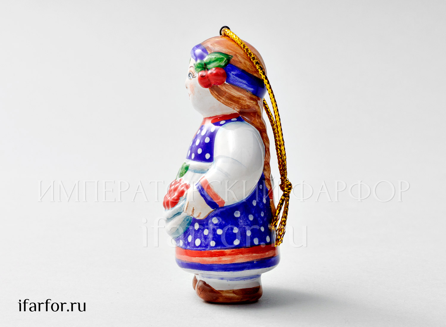 Елочная игрушка «Июль» Форма: Июль. Майолика. 50 x 85 мм.