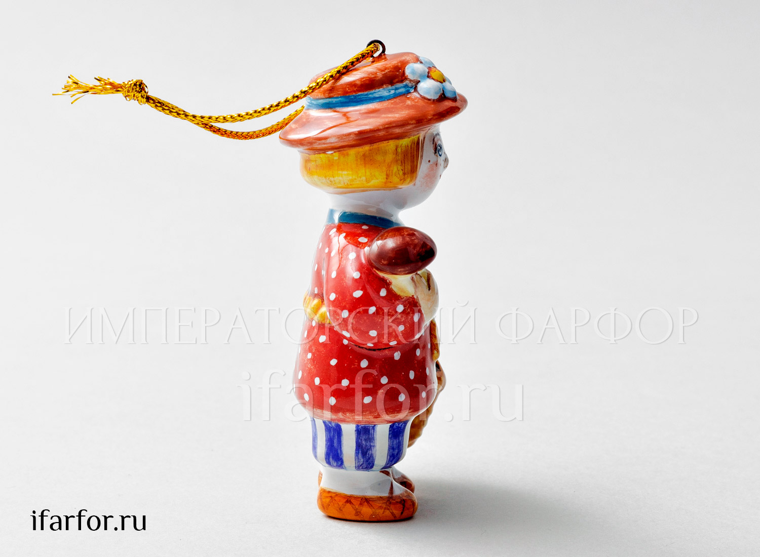 Елочная игрушка «Сентябрь» Форма: Сентябрь. Майолика. 60 x 90 мм.