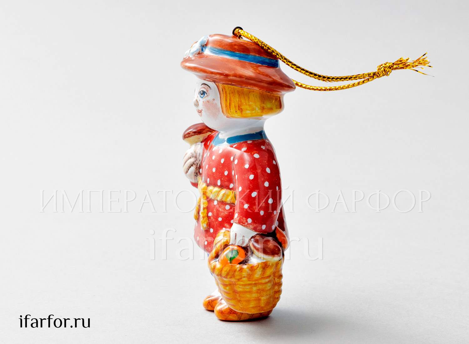 Елочная игрушка «Сентябрь» Форма: Сентябрь. Майолика. 60 x 90 мм.