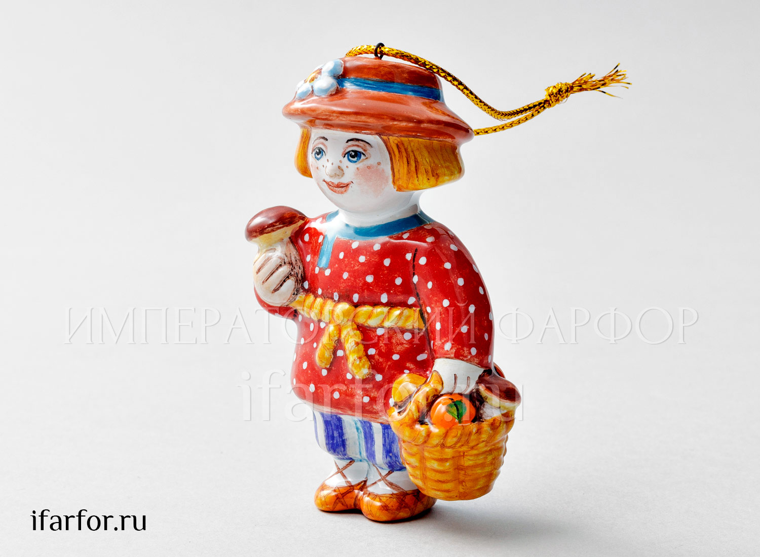Елочная игрушка «Сентябрь» Форма: Сентябрь. Майолика. 60 x 90 мм.