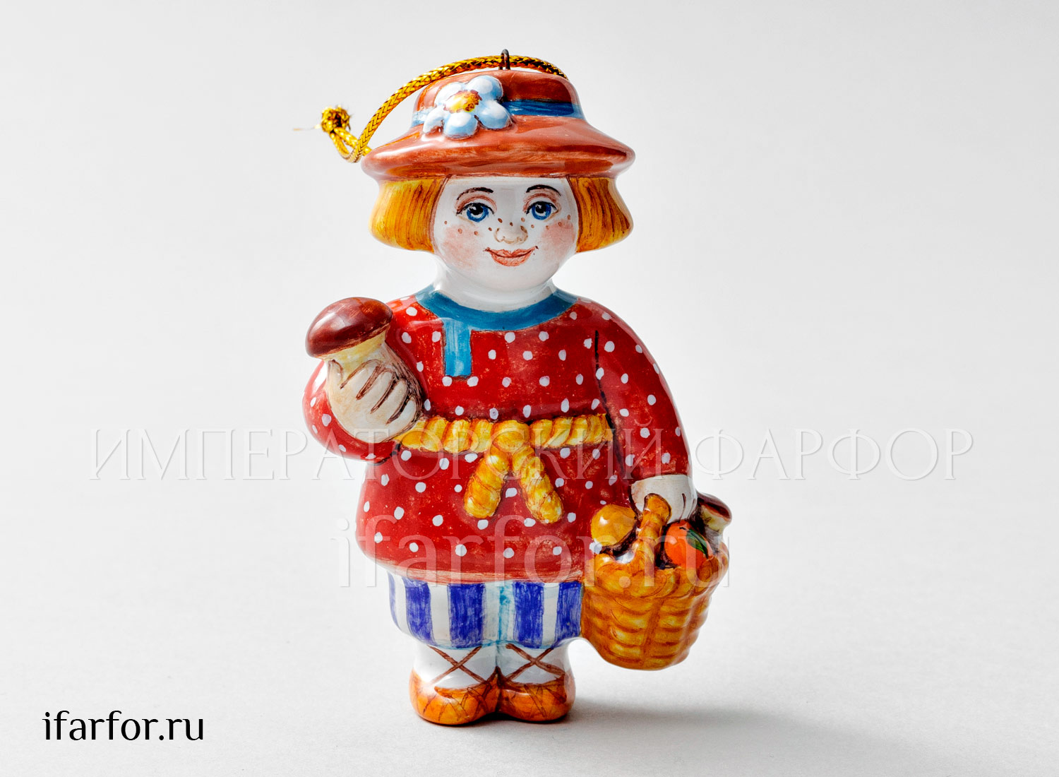 Елочная игрушка «Сентябрь» Форма: Сентябрь. Майолика. 60 x 90 мм.