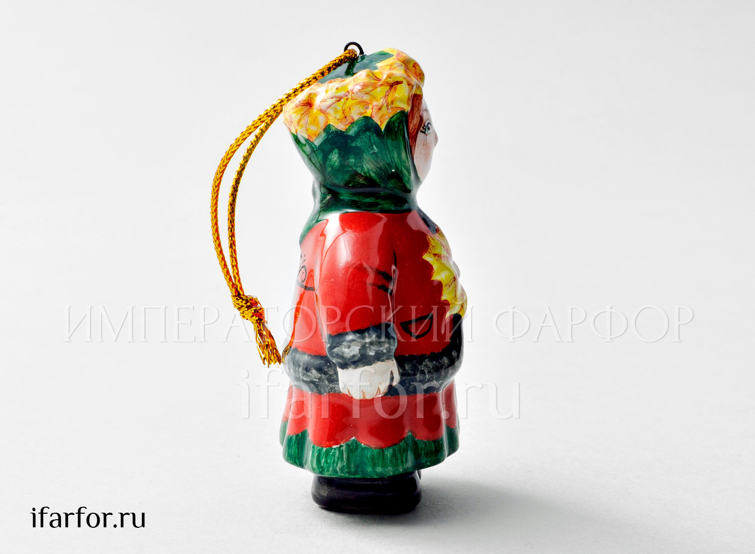 Елочная игрушка «Октябрь» Форма: Октябрь. Майолика. 55 x 85 мм.