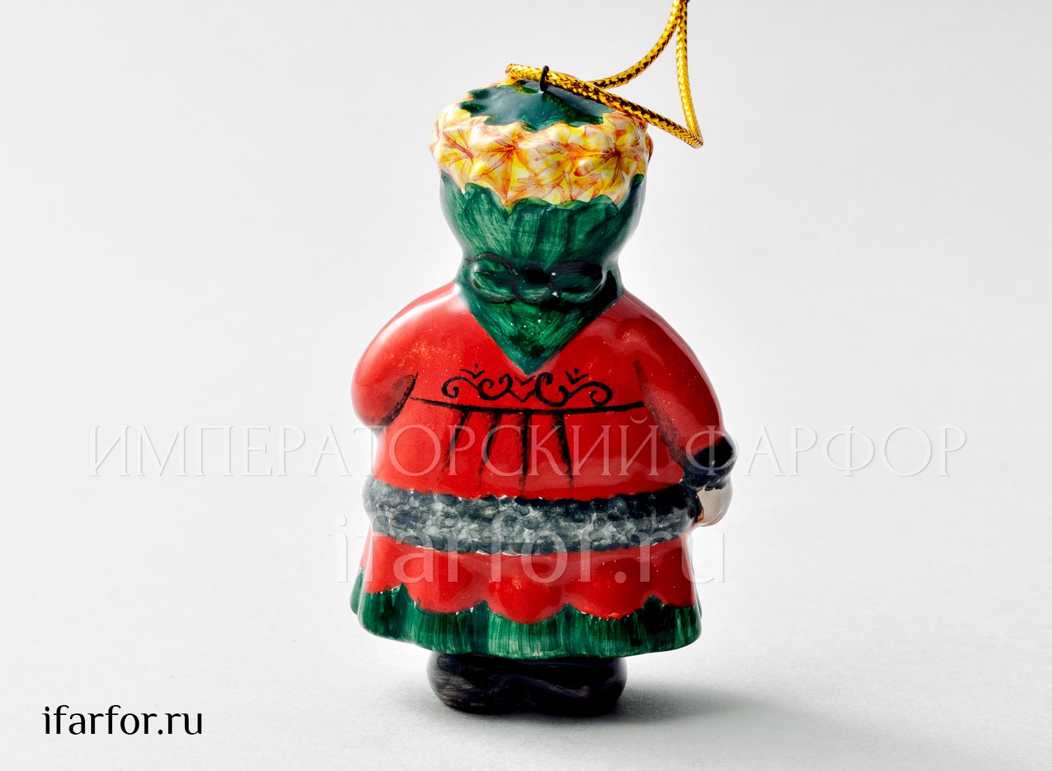 Елочная игрушка «Октябрь» Форма: Октябрь. Майолика. 55 x 85 мм.
