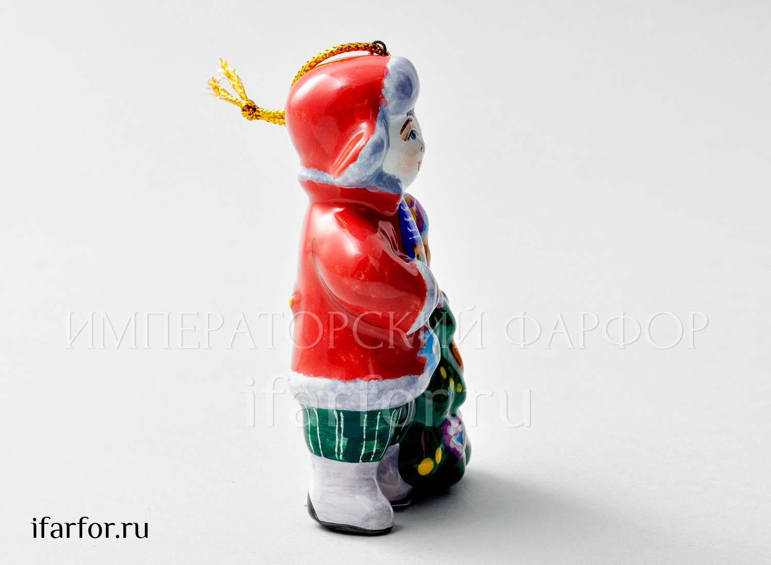 Елочная игрушка «Декабрь» Форма: Декабрь. Майолика. 60 x 97 мм.
