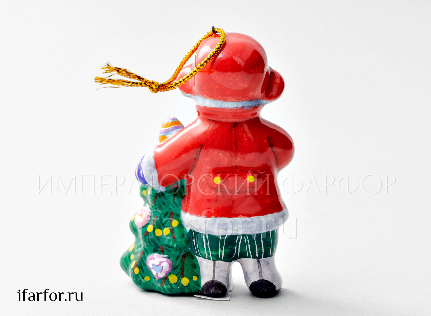 Елочная игрушка «Декабрь» Форма: Декабрь. Майолика. 60 x 97 мм.