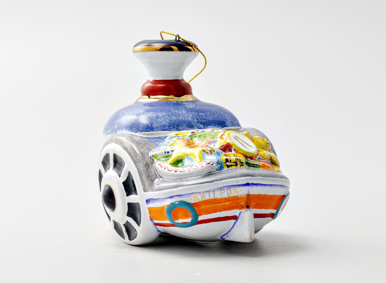 Елочная игрушка «Каракатица» Форма: Каракатица. Майолика. 125 x 105 мм.