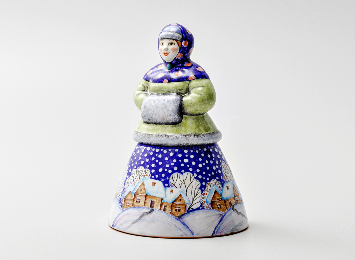 Шкатулка «Шкатулка-секрет Зима» Форма: Шкатулка-секрет Зима. Майолика. 100 x 140 мм.