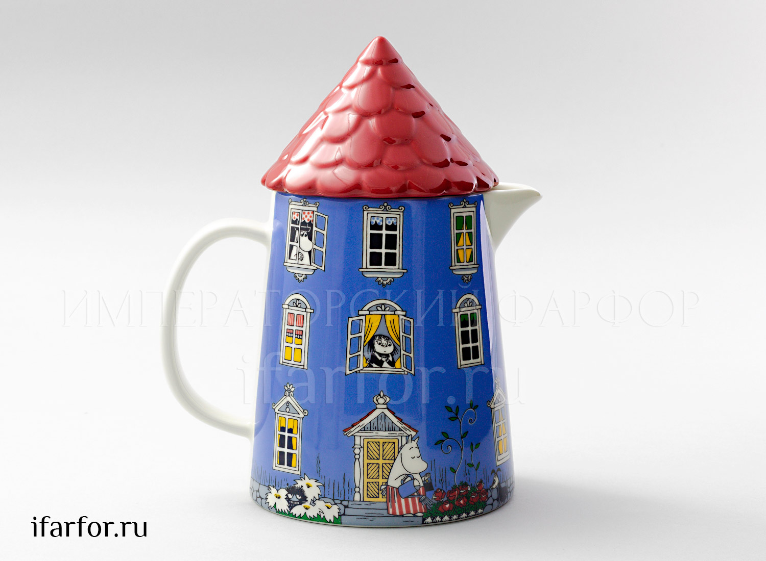 Чайник «Мумми-Дом» Форма: Arabia MOOMIN. Фарфор. 1000 мл.