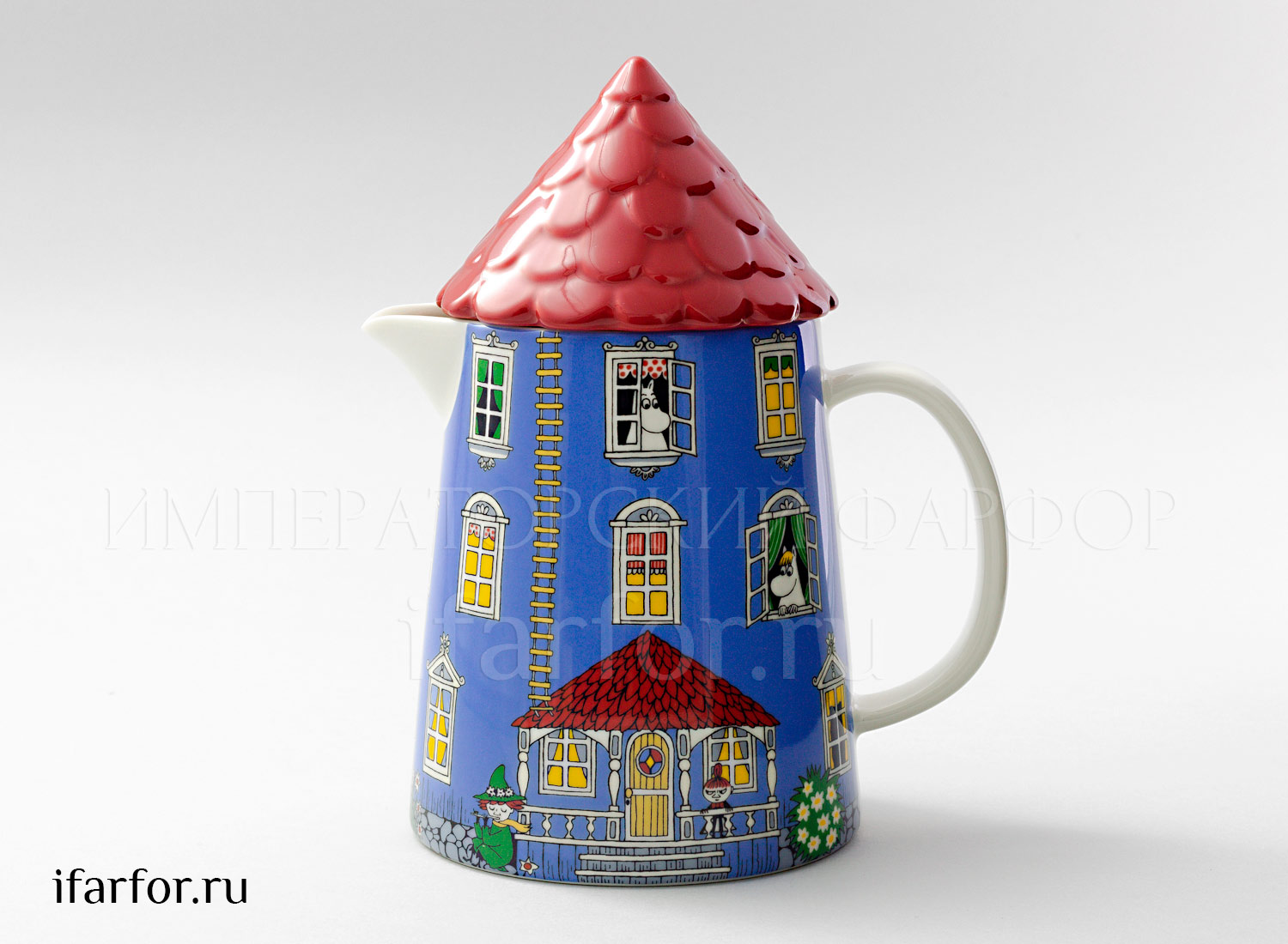 Чайник «Мумми-Дом» Форма: Arabia MOOMIN. Фарфор. 1000 мл.