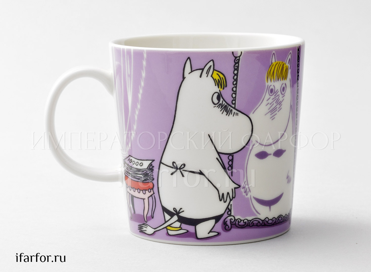 Кружка «Фрекен Снорк (сиреневая)» Форма: Arabia MOOMIN. Фарфор. 300 мл.