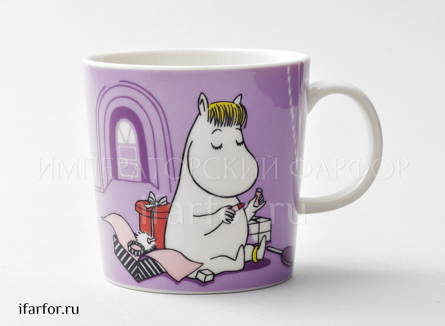 Кружка «Фрекен Снорк (сиреневая)» Форма: Arabia MOOMIN. Фарфор. 300 мл.