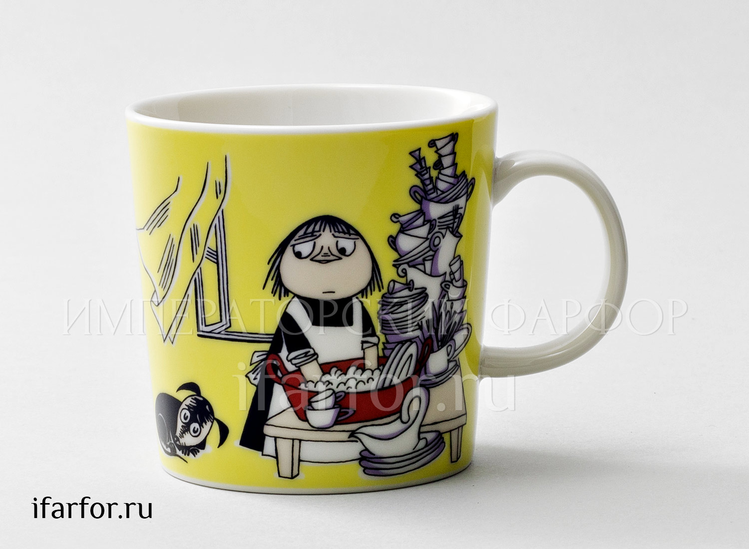 Кружка «Мииса (желтая)» Форма: Arabia MOOMIN. Фарфор. 300 мл.