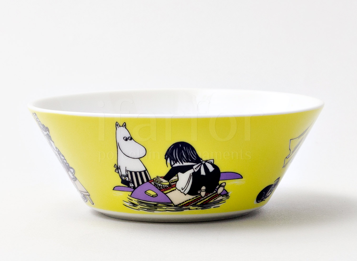 Пиала «Мииса (желтая)» Форма: Arabia MOOMIN. Фарфор. 150 мм.