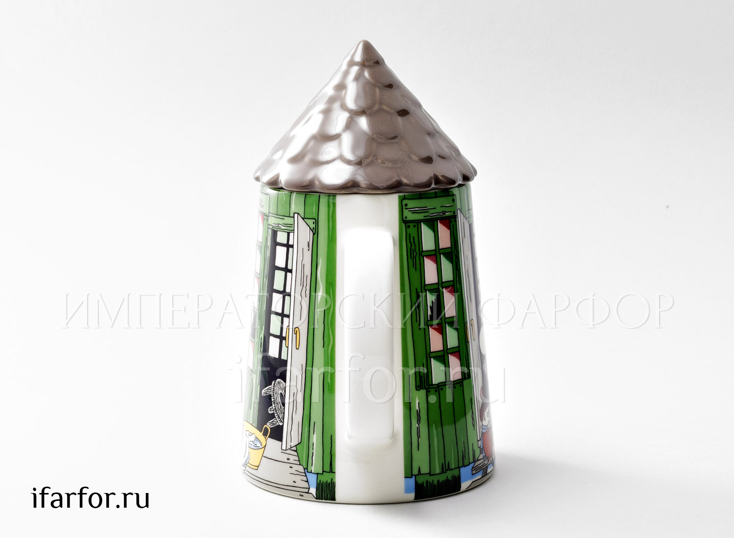 Кувшин с крышкой «Купальня» Форма: Arabia MOOMIN. Фарфор. 125 x 123 x 205 мм.