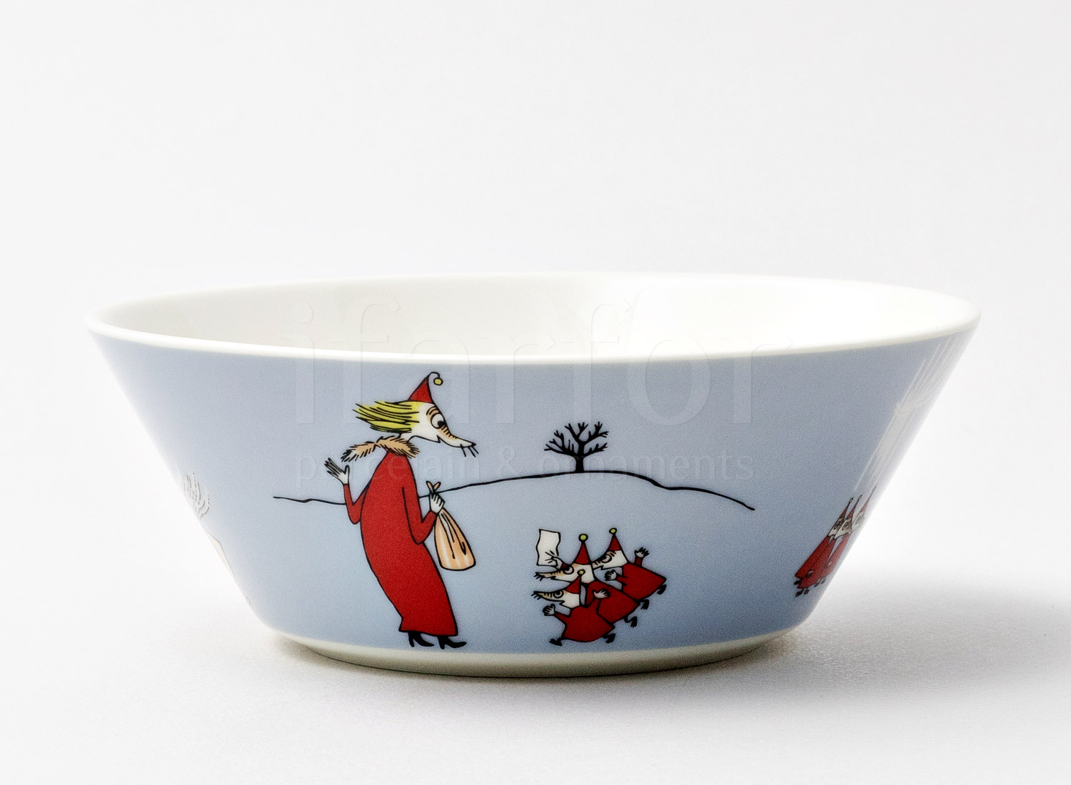 Пиала «Филифьонка (серая)» Форма: Arabia MOOMIN. Фарфор. 150 мм.