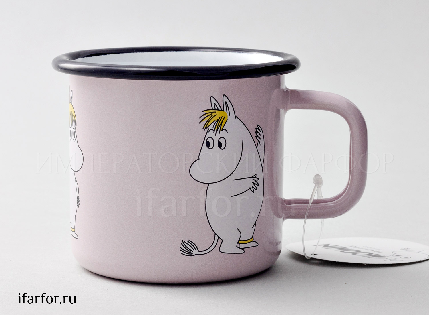 Кружка «Retro Фрекен Снорк (розовая)» Форма: Muurla. Металл  эмалированный. 370 мл.